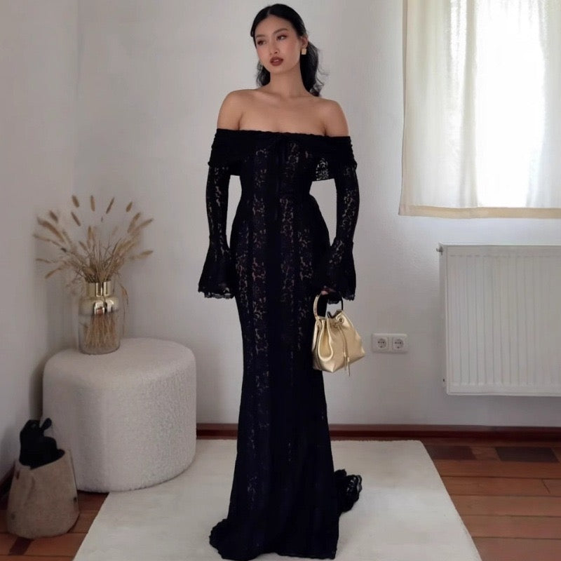 "Jade" Maxikleid aus Spitze
