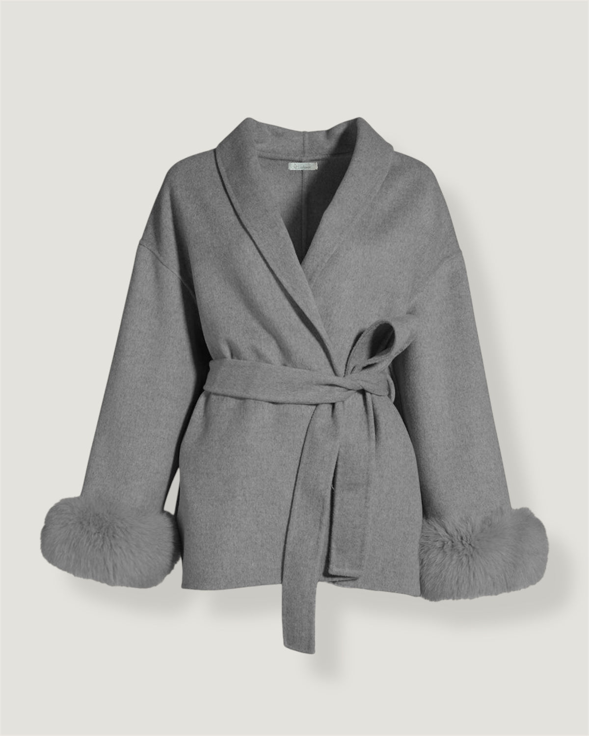 "Celine" Kurzmantel mit Fell
