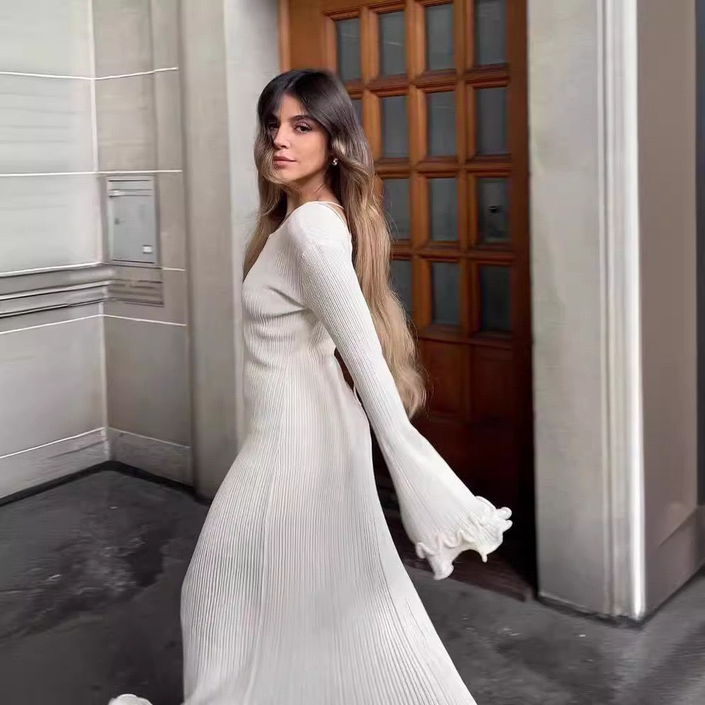 "Belle" Langarm Maxikleid